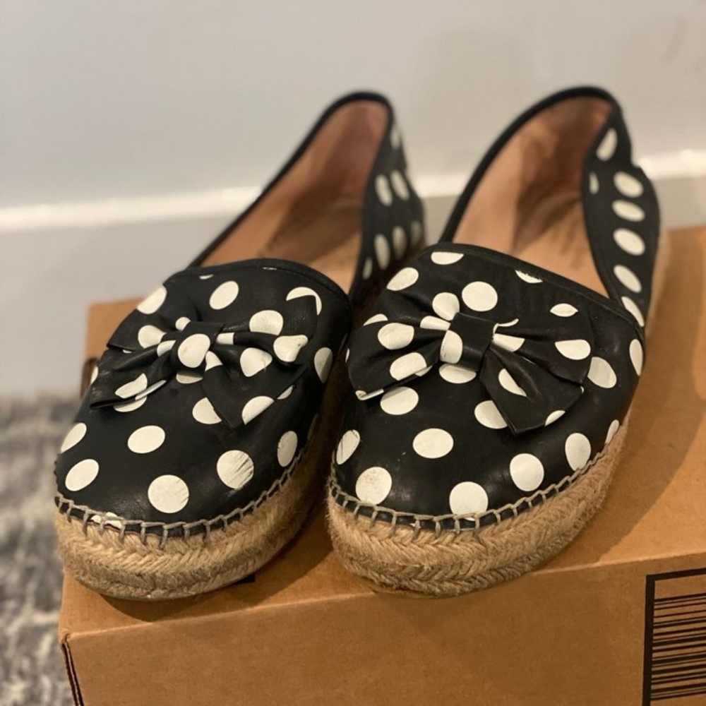 Kate Spade Size 9 polka dot espadrilles